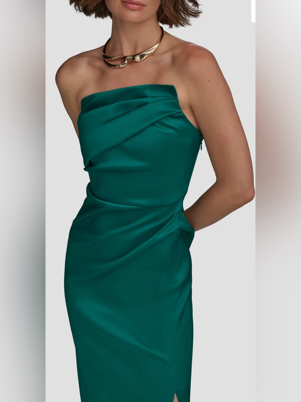 Donna Karan New York Ruched Strapless Gown size 2
